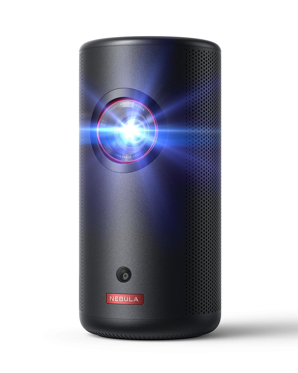 Anker Nebula Capsule 3 Laser 1080p, Smart, Wi-Fi, Mini Projector, Black, Portable Projector, Dolby Digital, Laser Projector, Autofocus, 120-Inch Picture, Built-in Battery, 2.5 Hours of Playtime | Google TV, built-in Netflix, Wi-Fi, Dolby Digital, image up to 3m, built-in battery and 2.5 hours of battery life.