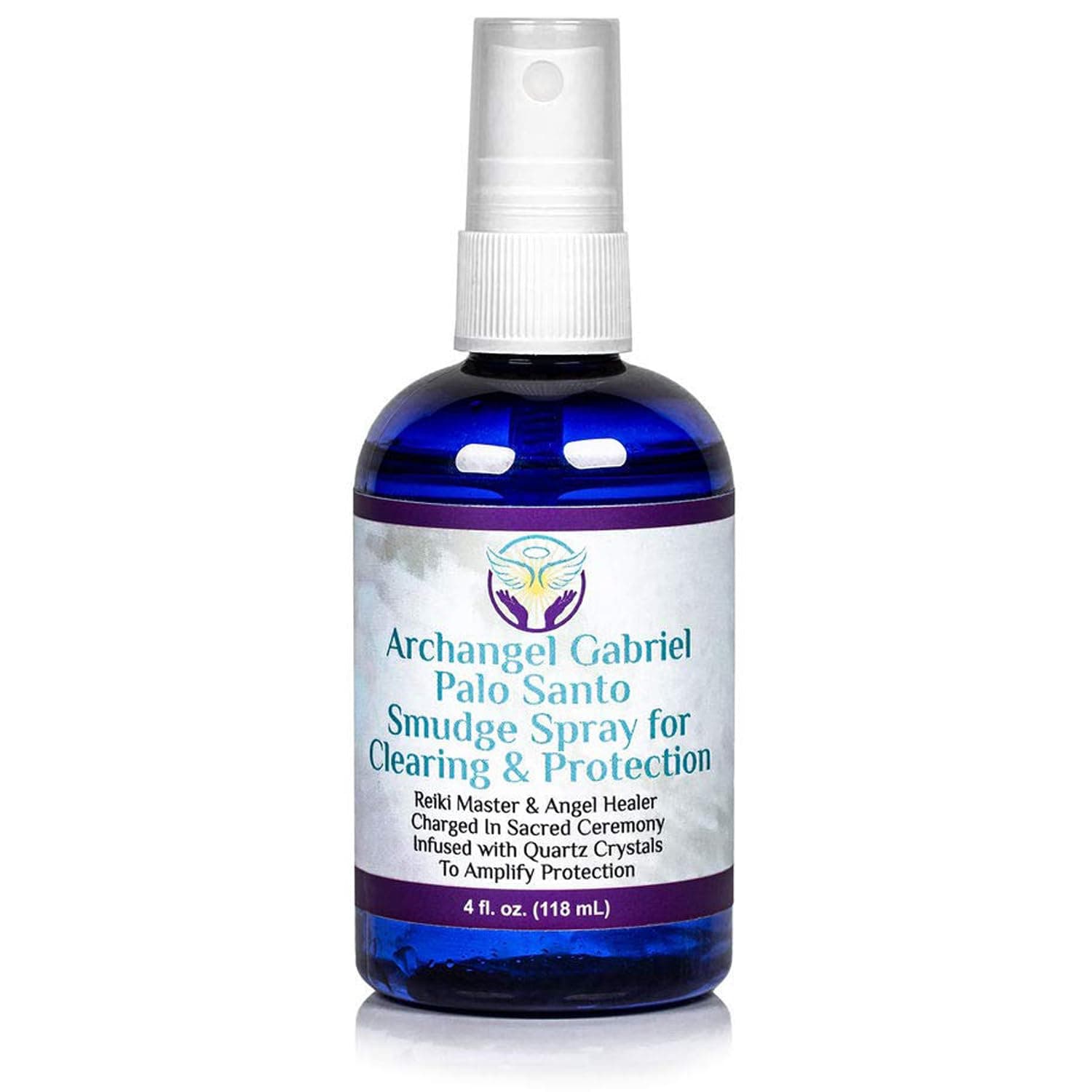 Heal The Masses Palo Santo Spray - Archangel Gabriel Smudge Spray for Clearing & Protection - Smokeless Aromatherapy Mist with Essential Oils - 4 Fluid Ounces