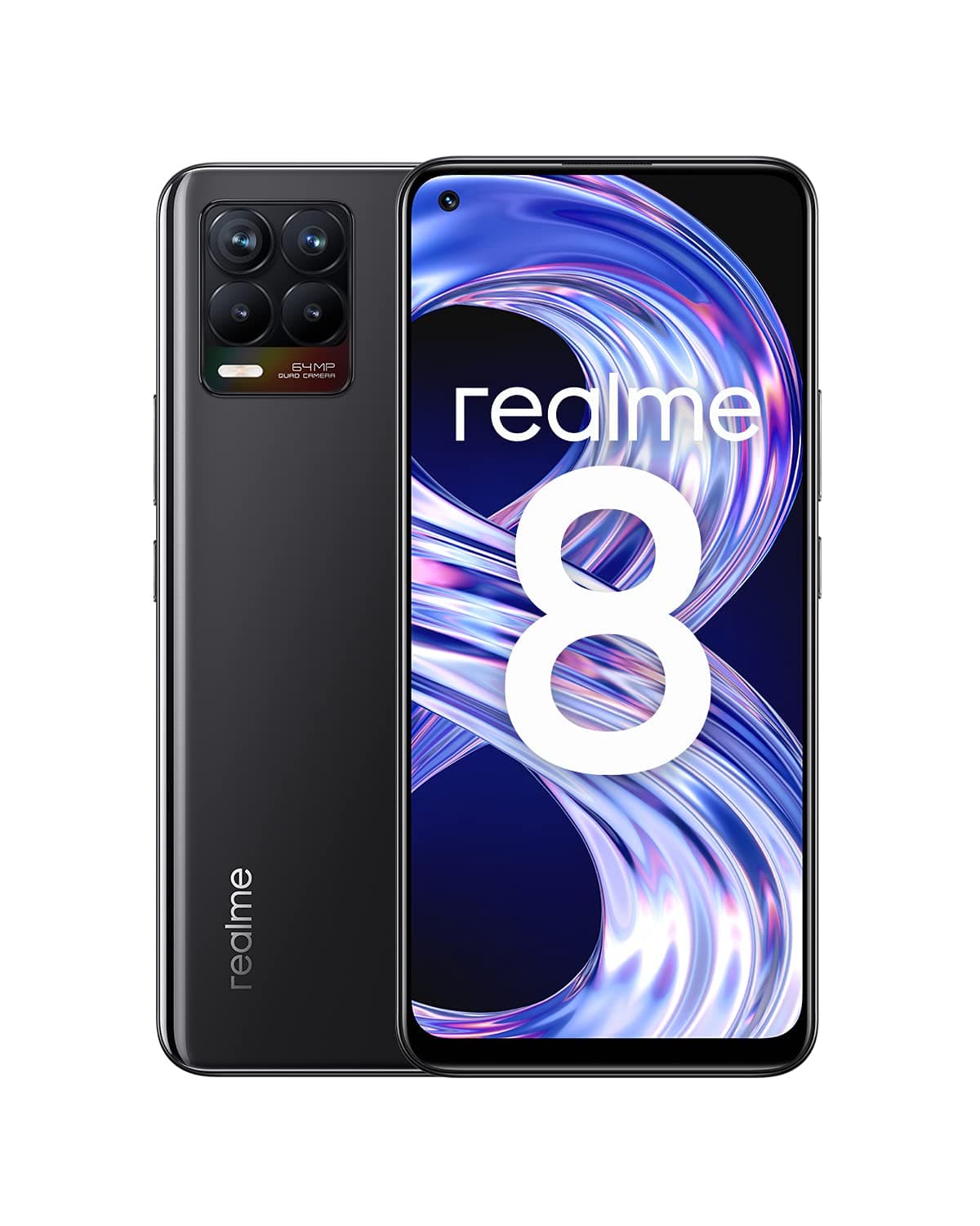 Realme 8 Dual-SIM 128GB ROM + 6GB RAM (GSM only | No CDMA) Factory Unlocked 4G/LTE SmartPhone (Cyber Black) - International Version