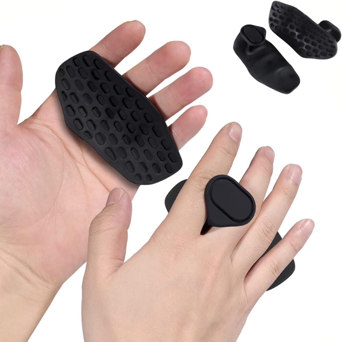 Bukela 1 Pair Weight Lifting Grips & Pull Up Grips for Strength Training, Anti-Slip Hand Trainer for Gym Workouts, Deadlifts & Calisthenics, Ergonomic Palm Protectors for Men & Women (Black)