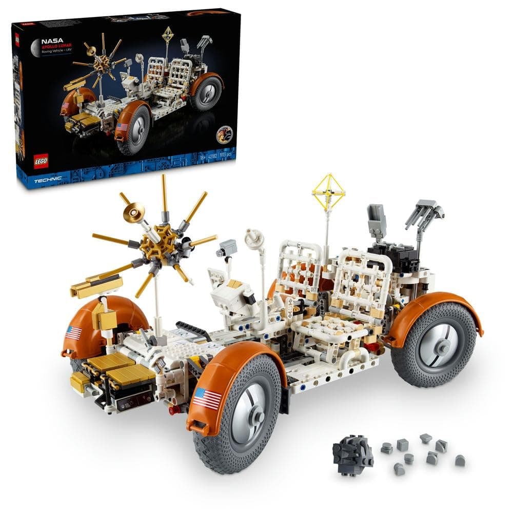 LEGO Technic NASA Apollo Lunar Roving Vehicle – LRV, Space Rover Model Kit for Adults to Build, Collectible Home or Office Décor Set, Gift for Men, Women, Him and Her 42182