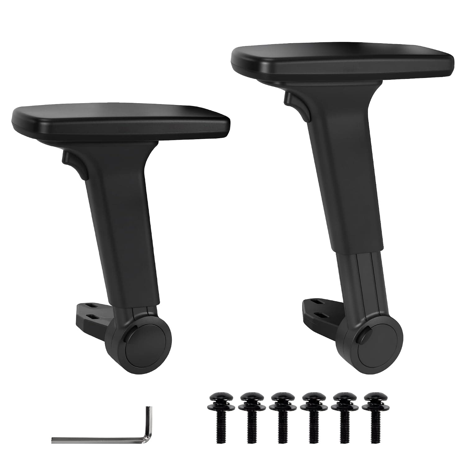 Frassie Height Adjustable Fold Down Chair Armrest Pair | Gaming Boss Office Chair Arms Set Replacement