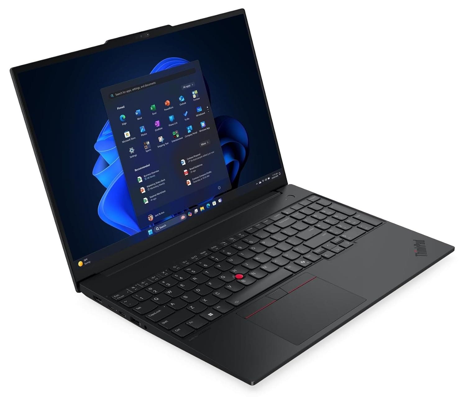 Lenovo ThinkPad E16 Gen 2 Business AI PC Laptop (16" FHD+ Anti-Glare, Intel Core Ultra 7 155U (Beats i7-1355U), 64GB DDR5 RAM, 2TB SSD) Fingerprint, Backlit, Webcam, Thunderbolt 4, Win 11 Pro, Black
