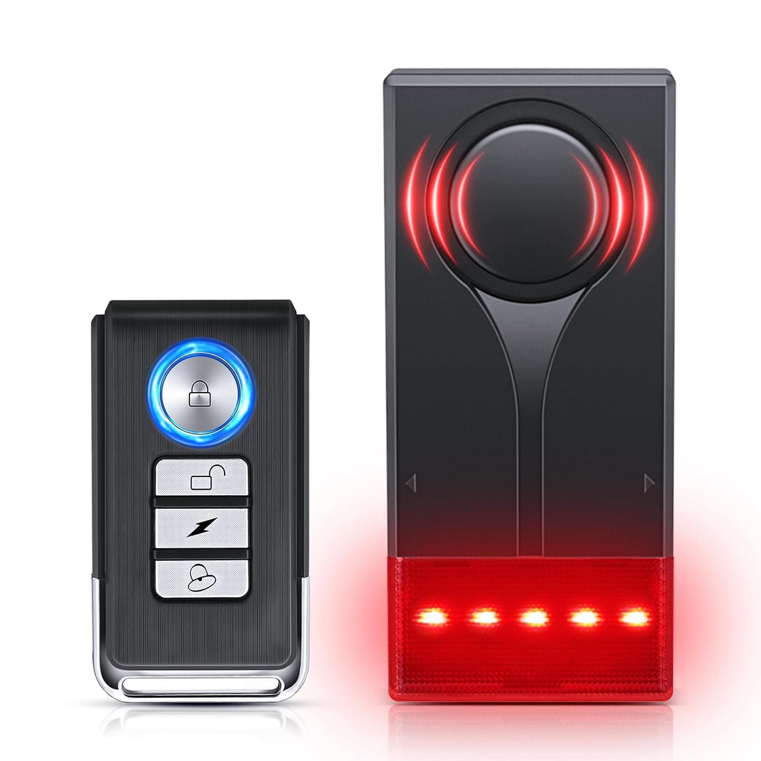 ELECTOP Car Anti-Theft Vibration Alarm, 108dB Wireless Remote Car Alarm with Warning Light, Waterproof Vibration Sensor Alarm Vehicle Security Alarm System Automotive Warning Interior Safety Light | Wireless Remote Anti Theft Vehicle Device, for SUV, RV, Car, Truck