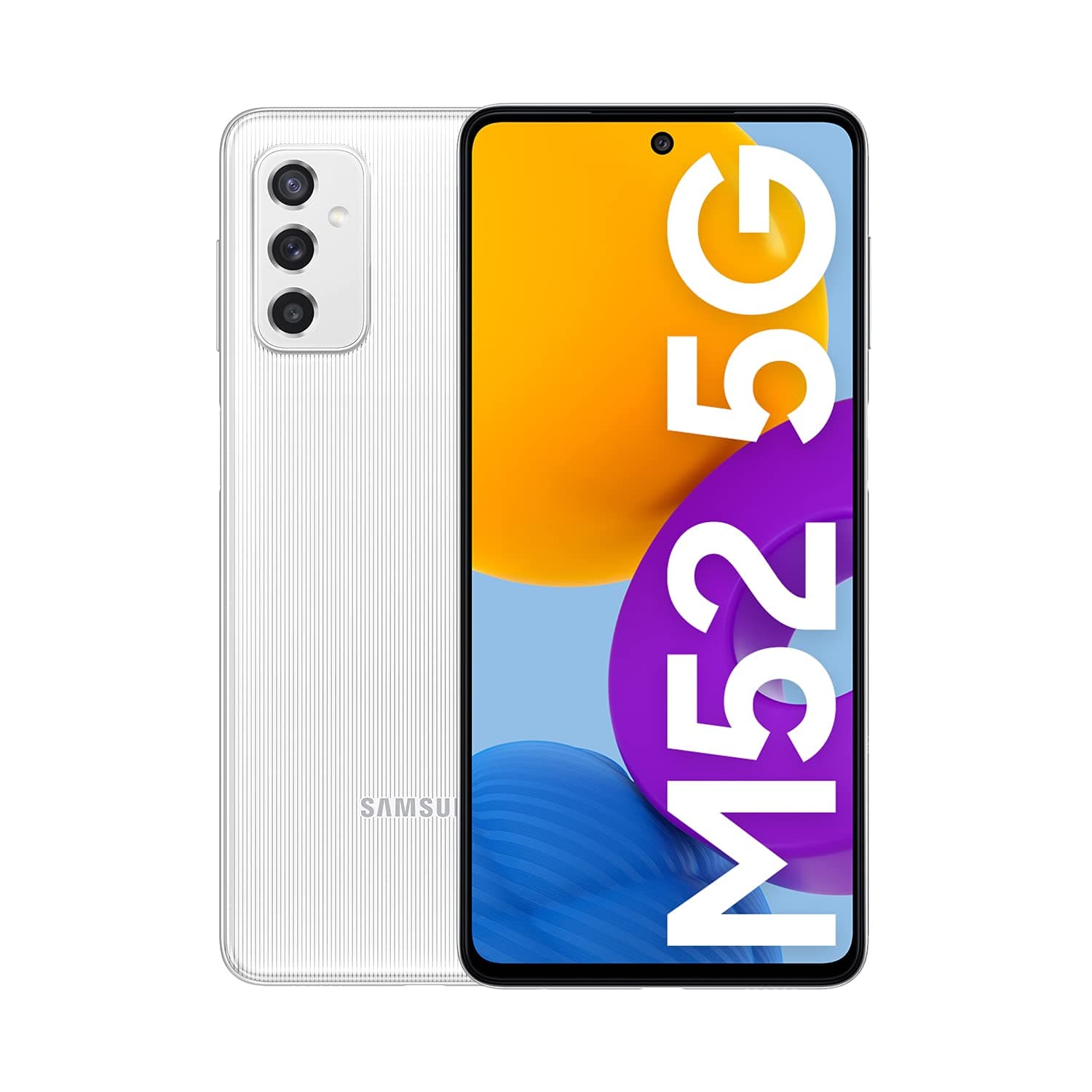 Samsung Galaxy M52 Dual-SIM 128GB ROM + 6GB RAM (GSM Only | No CDMA) Factory Unlocked 5G SmartPhone (White) - International Version