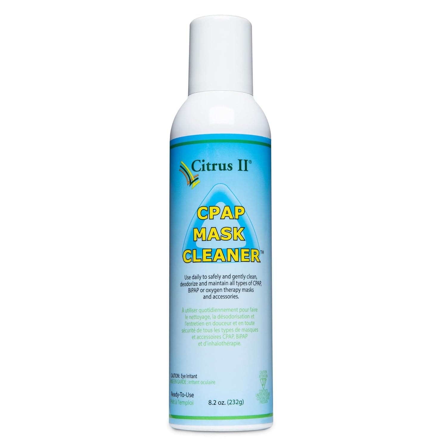 Citrus II CPAP Cleaning Spray - Cleaning Solution BIPAP, CPAP Masks - Safe, Gentle and Effective - Removes Dirt and Oil - Natural Ingredients - 8.2 Oz