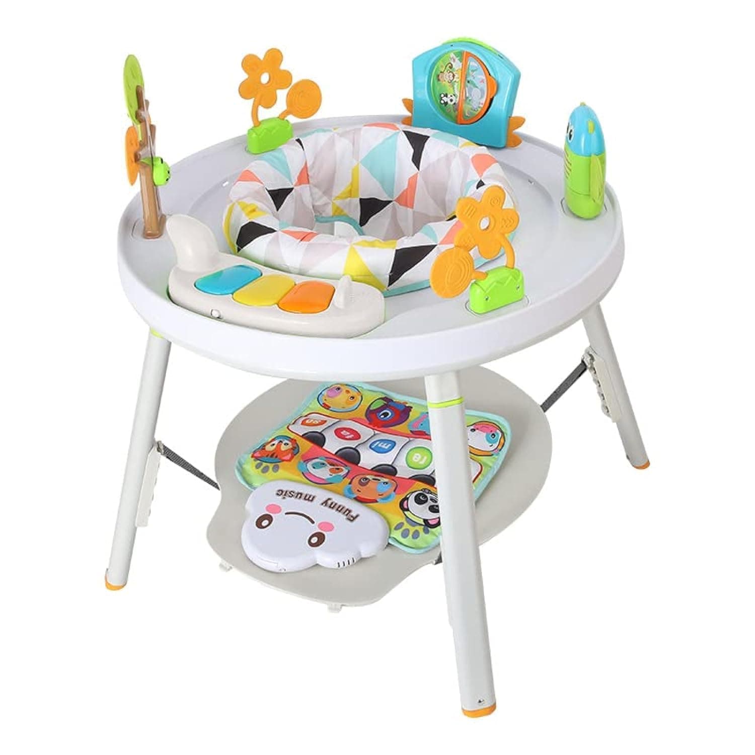 Baby Activity Center, Interactive Play Center with 3-Stage Grow-with-Me Functionality,Baby Entertainer and Play Table with Music Lights and Sounds for Infants and Toddlers