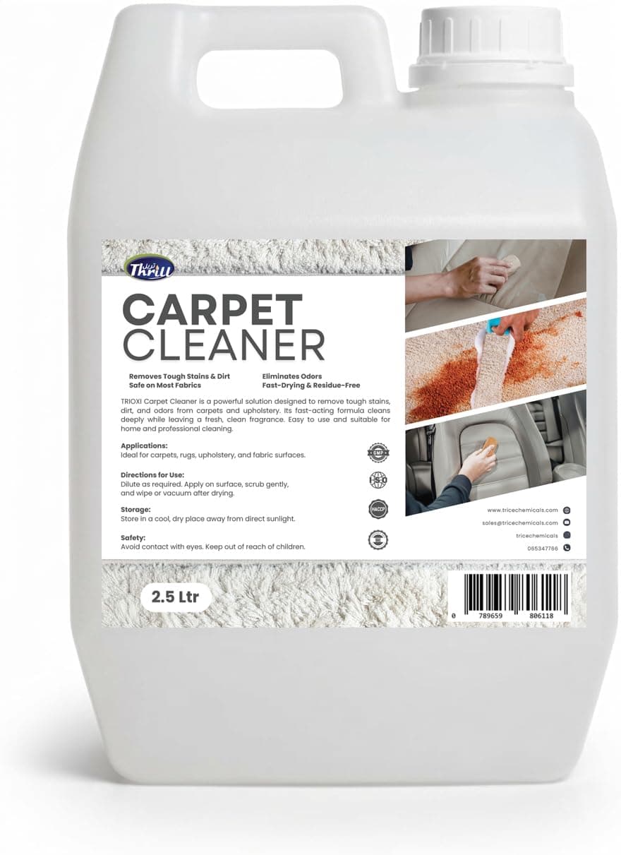 Thrill Cleanswift Carpet Shampoo – Powerful Cleaner & Deodorizer for Home & Car Interior (2.5 Liter)