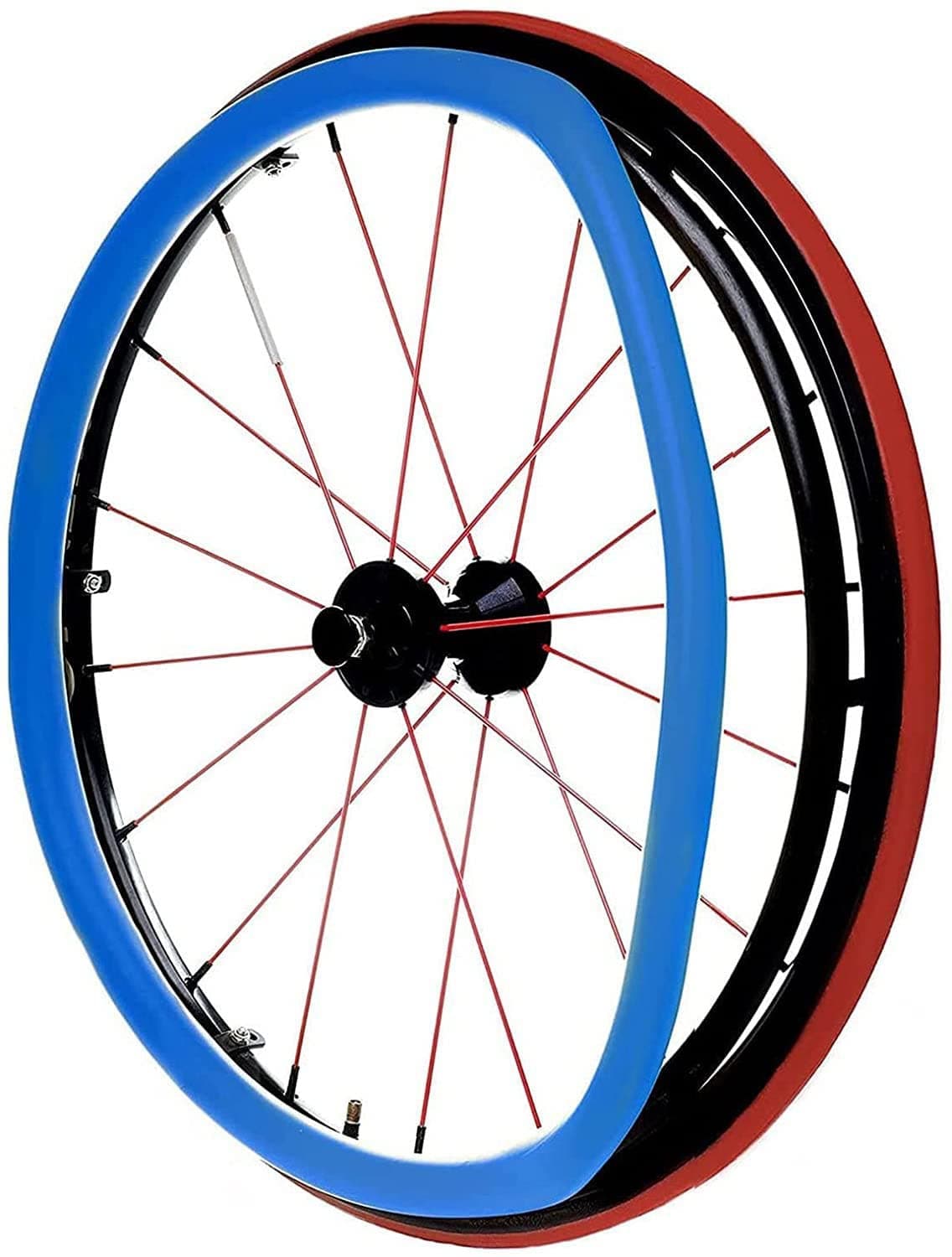 24inch / 22inch Wheelchair Rear Wheel Cover, Non-Slip Protective Sleeve Wheelchair Push Rim Covers Wheelchair Rear Wheel (Color : A, Size : 24inch)