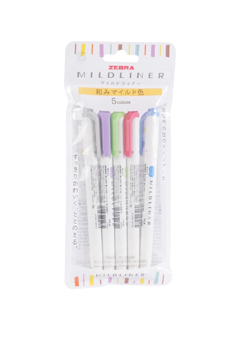 Zebra 145694 5 Color Mildliner Highlighter Pen
