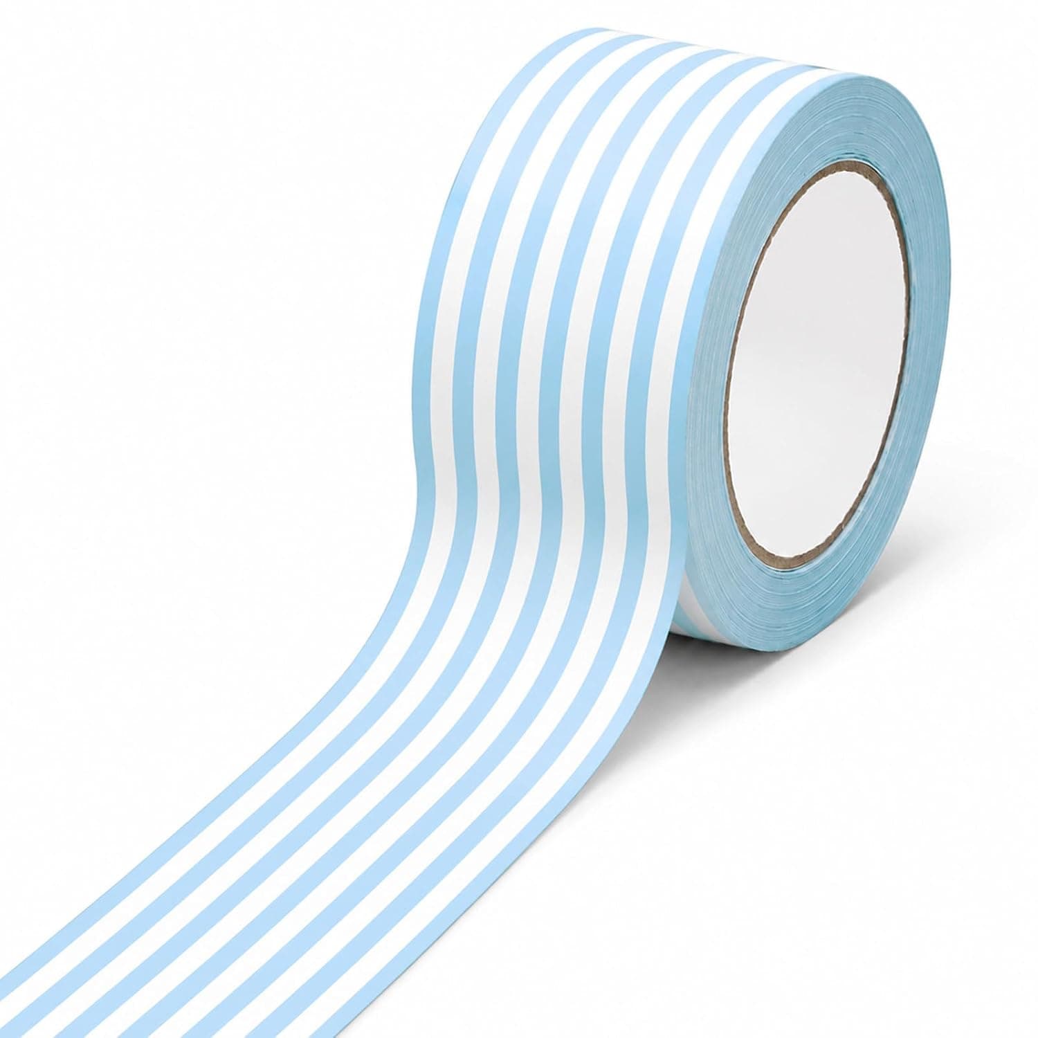 Whaline 109 Yard Stripe Packing Tape Blue and White Striped Gift Wrapping Tape for Summer Coastal Party Small Business DIY Crafts Carton Box Packaging Supplies