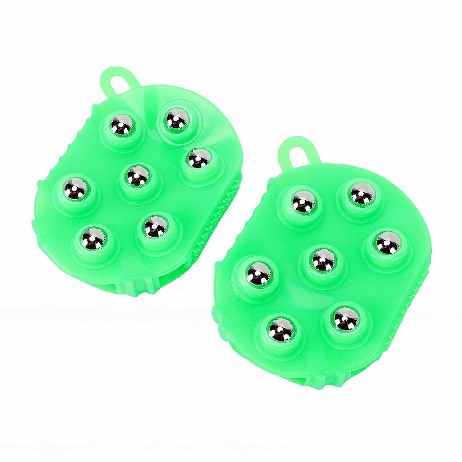 Cryfokt Body Massage Roller Ball Glove Lymphatic Drainage Gloves for Hand, Handheld Portable Massager with Ergonomic Rolling Balls for Full Body Muscle Relief and Relaxation, Shower Safe (Green)