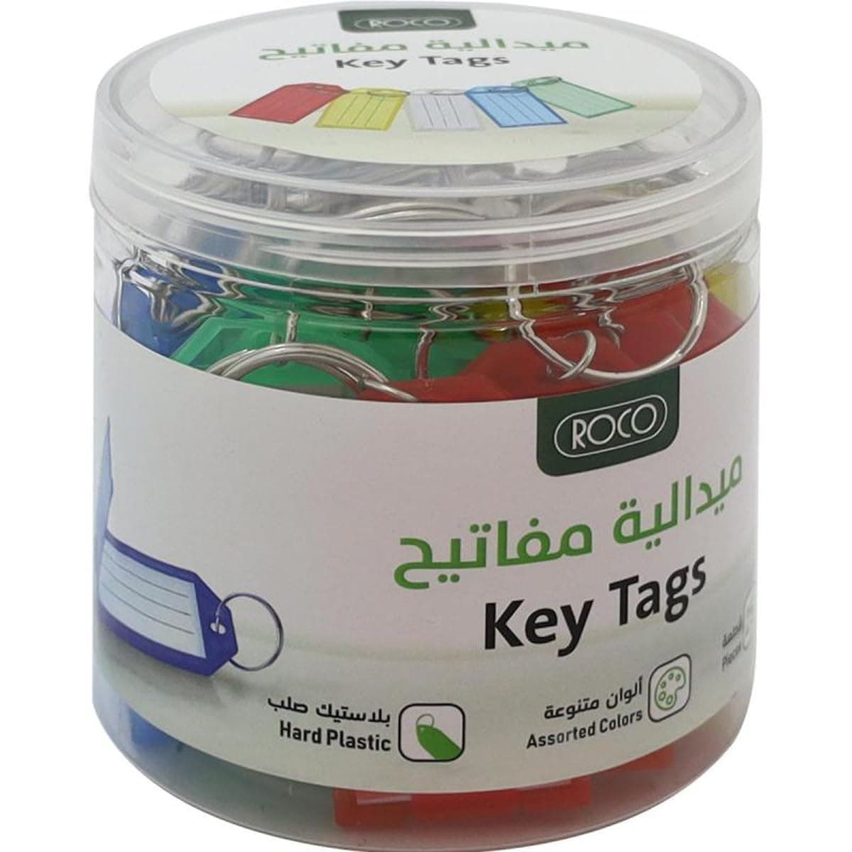 Roco Hard Plastic Key Tags, Multicolor