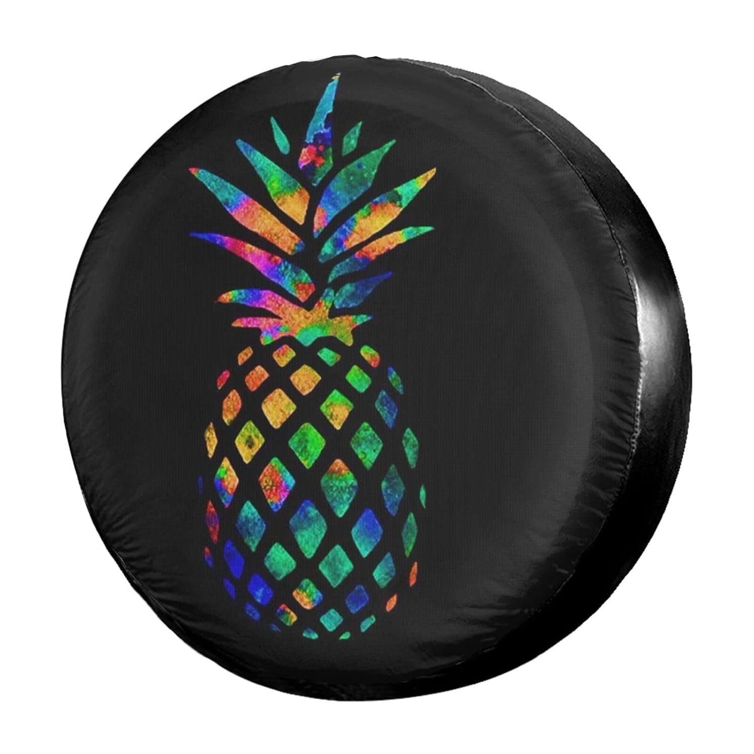 Dujiea Colorful Pineapple Spare Tire Cover, Universal Wheel Tire Cover Dust-Proof Tire Protectors for Trailer Rv Van SUV Truck Camper and Many Vehicle 14 15 16 17 Inch
