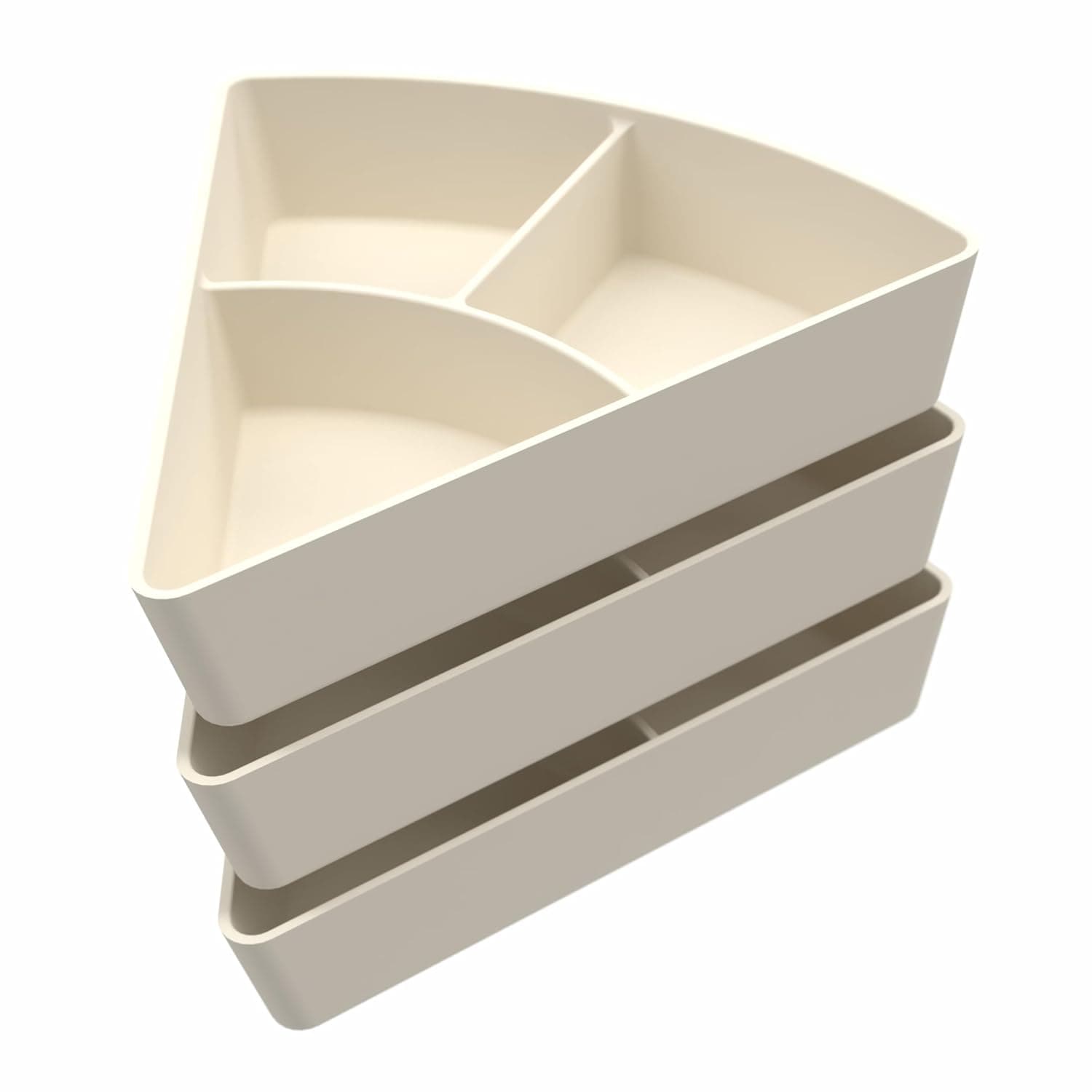 Inspire My Play - 3 x Silicone Sorting and Organising Compartments - Compatible with Sensory PlayTray - Tuff Tray Accessories - Early Development & Activity Toys for Disabled Children - Stone | PlayTray Compatible Silicone Tuff Tray Inserts | Suitable from 6 months | Tuff Tray Accessories
