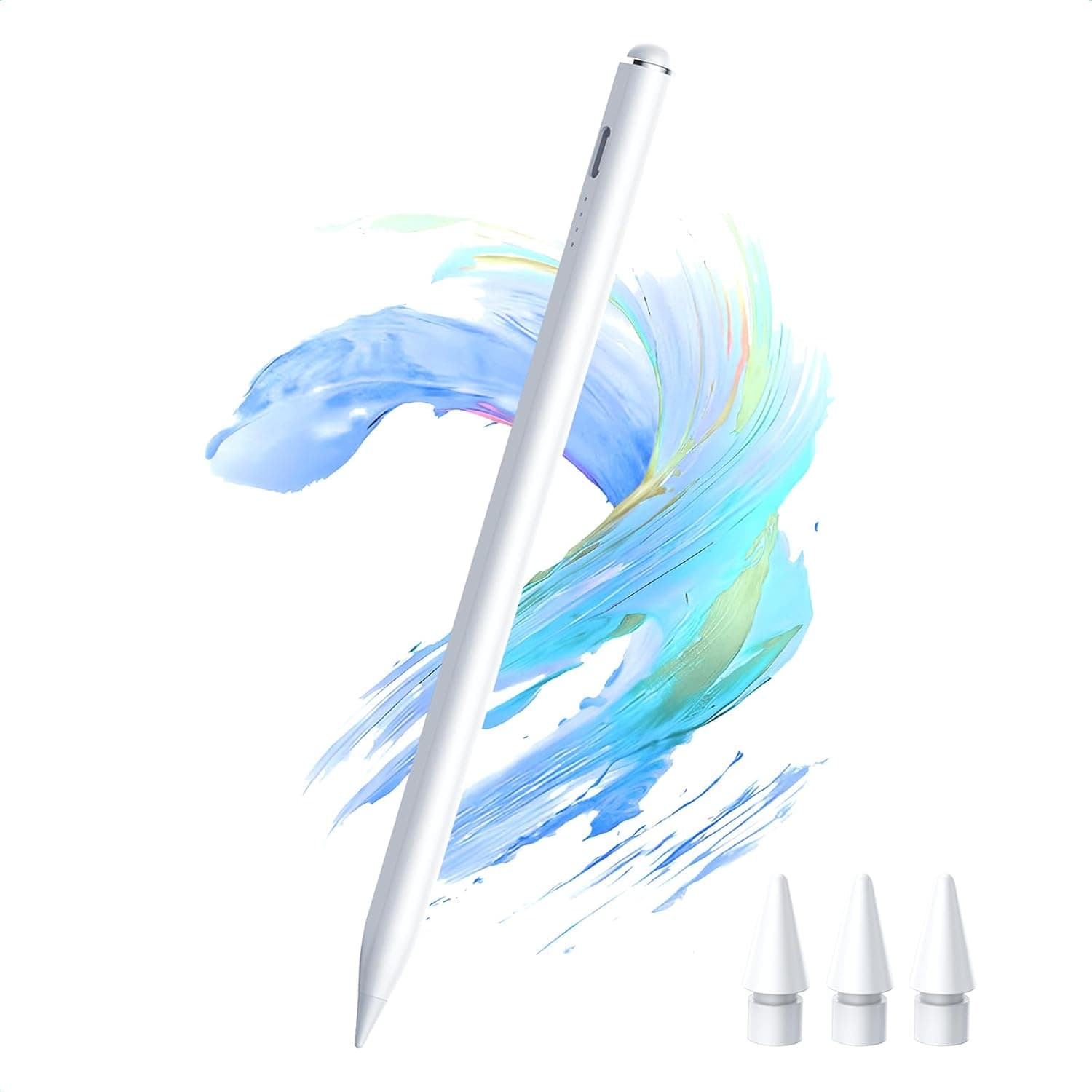 UGREEN Stylus Pen for Apple iPad LED Power Display Tilt Sensitivity Strong Magnetic Adsorption Palm Rejection, Universal iPad Stylus Pencil 1/2 Generation, For iPad 2018-2022, iPad, Pro, Air, Mini