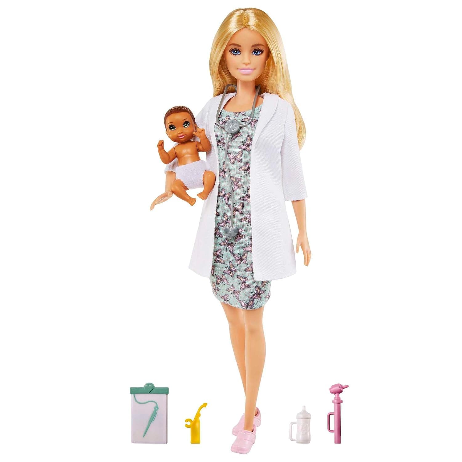 Barbie® Baby Doctor Playset with Blonde Doll, Infant Doll, Doctor Toy Accessories