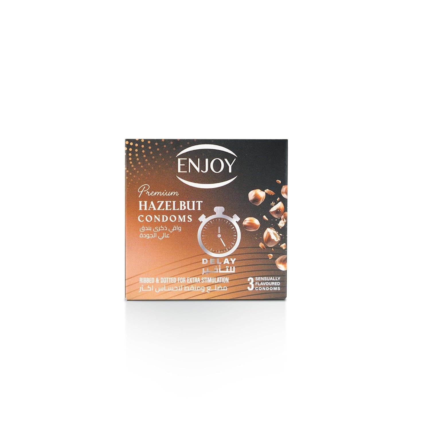 Enjoy Hazelnut Flavour Premium Delay Condoms 3-Piece