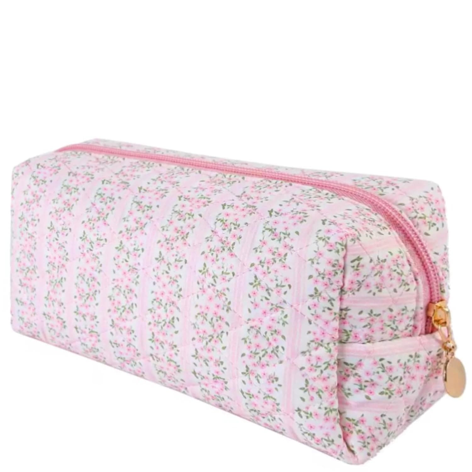 Carry bloom Pencil Pouch Cute Pencil Case for Girls Aesthetic Pencil Bag with Zipper Pen Cases School Supplies Makeup Bag (1 flower pink)