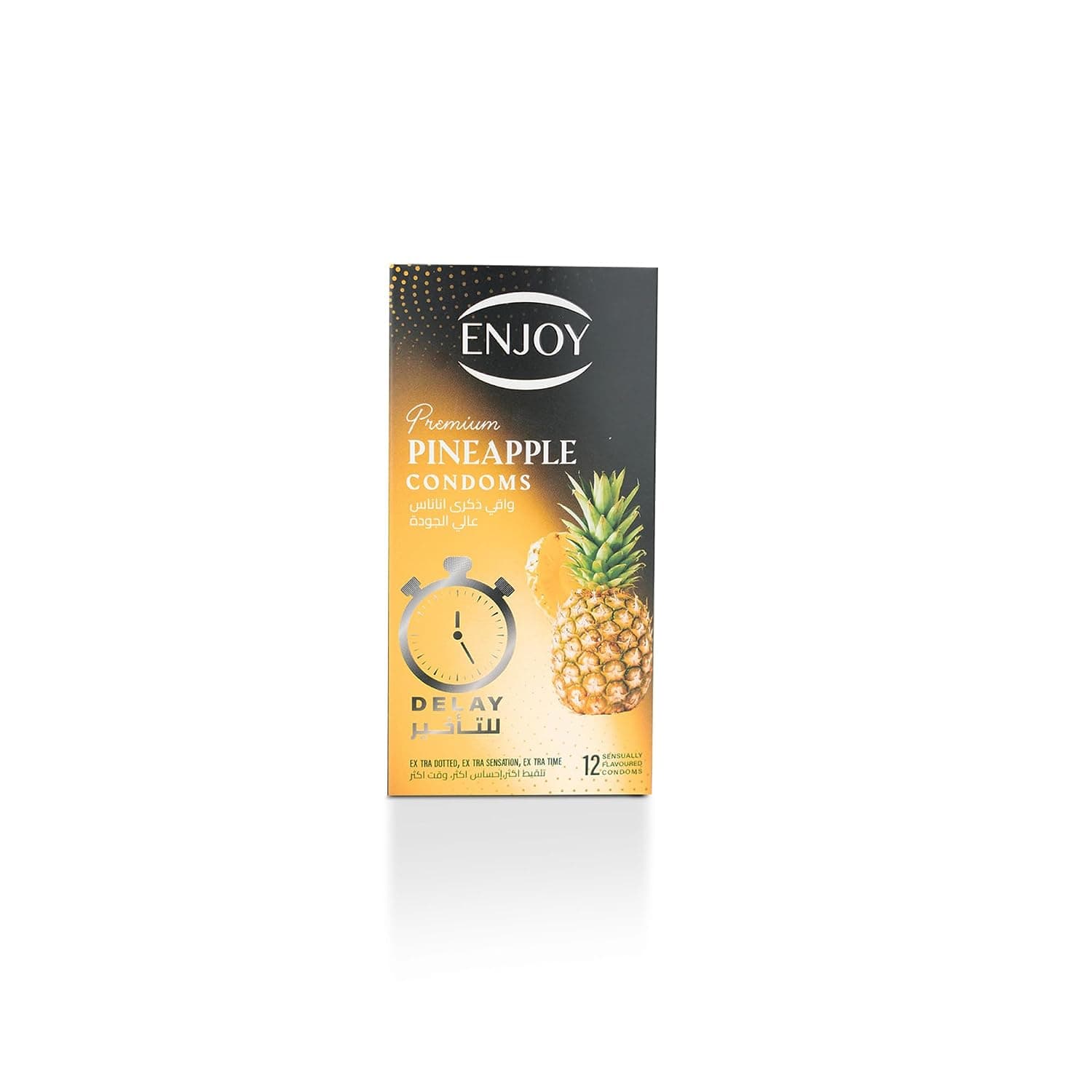 Enjoy Pineapple Flavour Premium Delay Condoms 12-Piece
