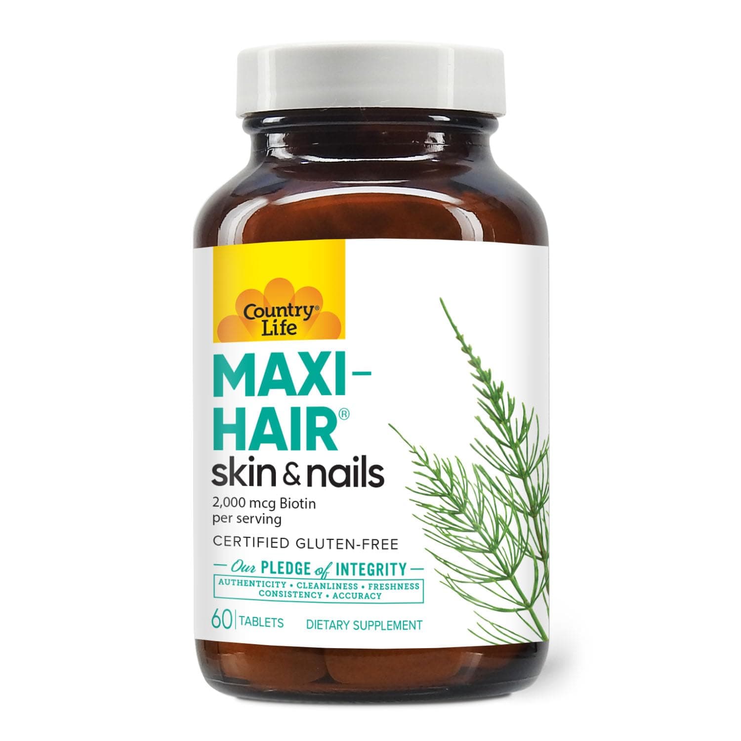 Country Life Maxi Hair, 60-Tablet