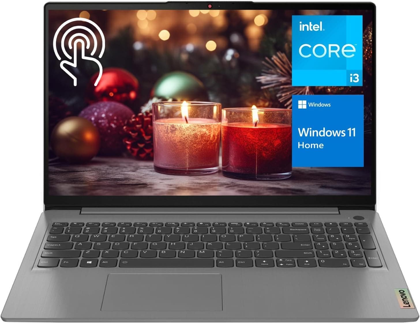 Lenovo IdeaPad 3 Laptop Holiday Deals, 15.6" FHD Touchscreen, Intel Core i3-1115G4, 24GB RAM, 1TB SSD, SD Card Reader, HDMI, Webcam, Wi-Fi 6, Windows 11 Home, Grey