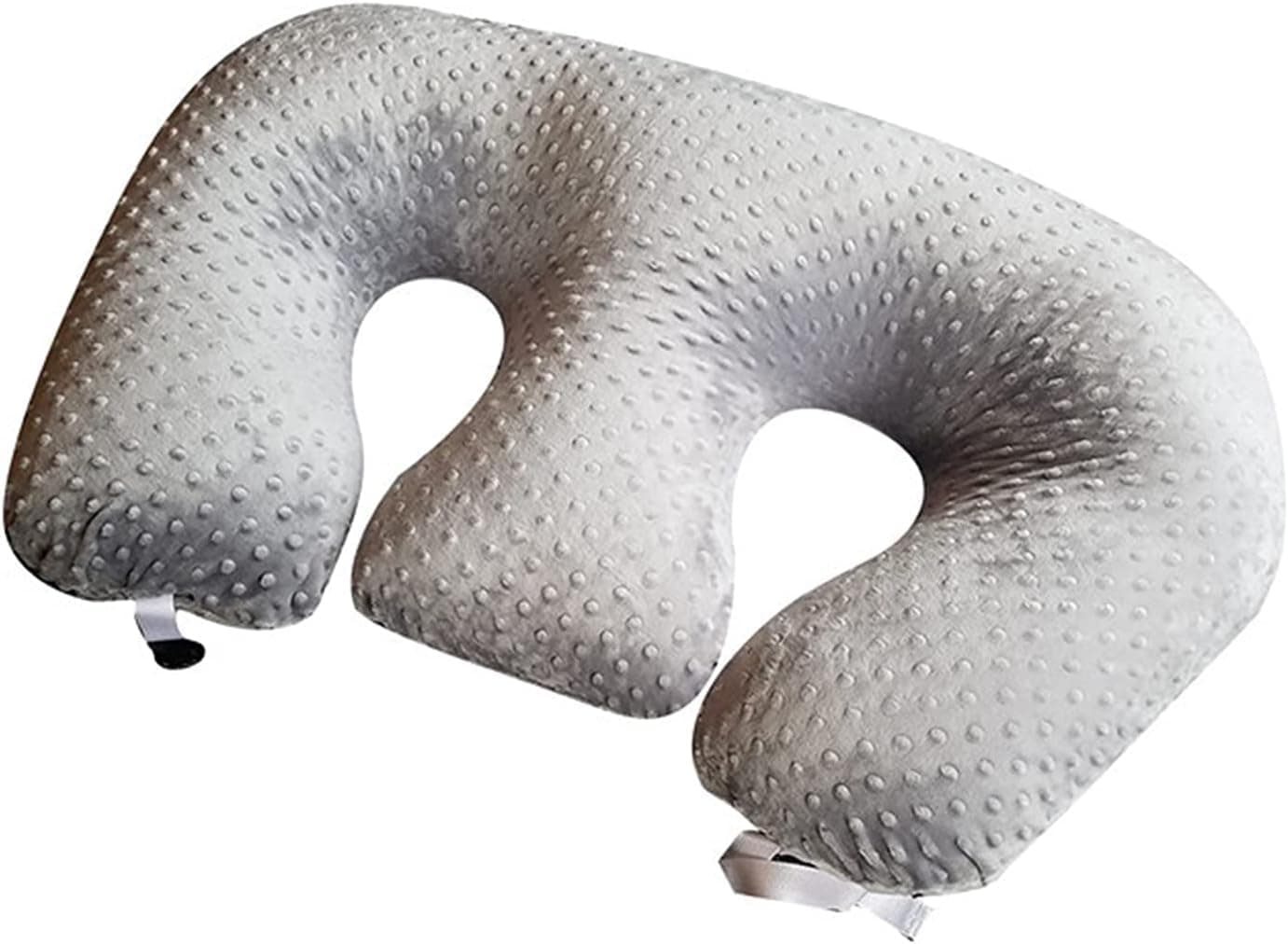 LWKBE Multifunctional Nursing Pillow for Twins, Breastfeeding Pillow for Pregnant Women, Machine Washable Cotton Fabric Twin Support Pillow,Gray