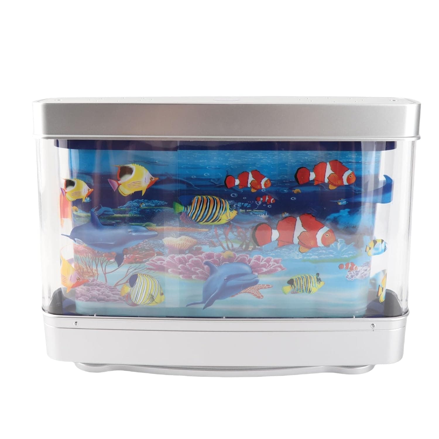 Interactive Lifelike Artificial Aquarium Sensory Lamp for Kids Baby Children, Aquarim, USB Powered Mini Fish Tank Night Light, Toy Aquarium