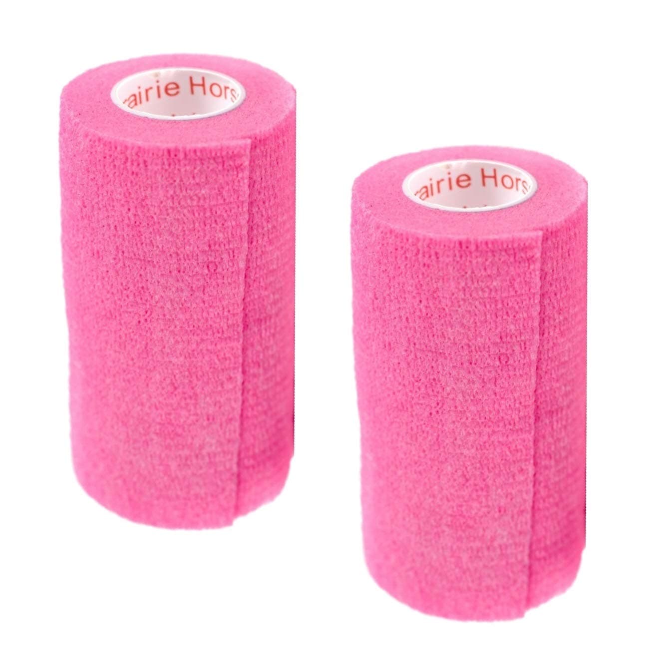 2 Inch Self Adhesive Bandage Wrap & Athletic Tape - 2Pk, Neon Pink | Vet Wrap, Medical First Aid Tape , Elastic & Self-Sticking Cohesive Bandage for Hand, Ankles, Pets, Sports, & Wound Dressing
