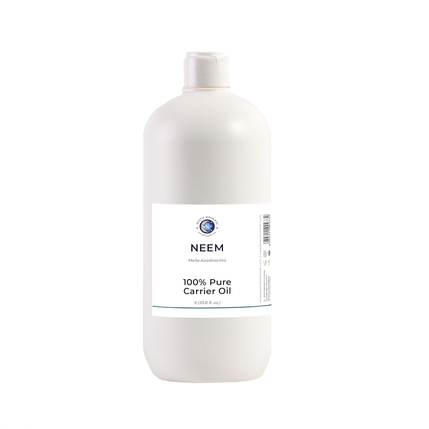 Mystic Moments | Neem Carrier Oil 1 Litre - Pure & Natural | Perfect For Hair, Face, Nails, Aromatherapy, Massage and Oil Dilution Vegan GMO Free