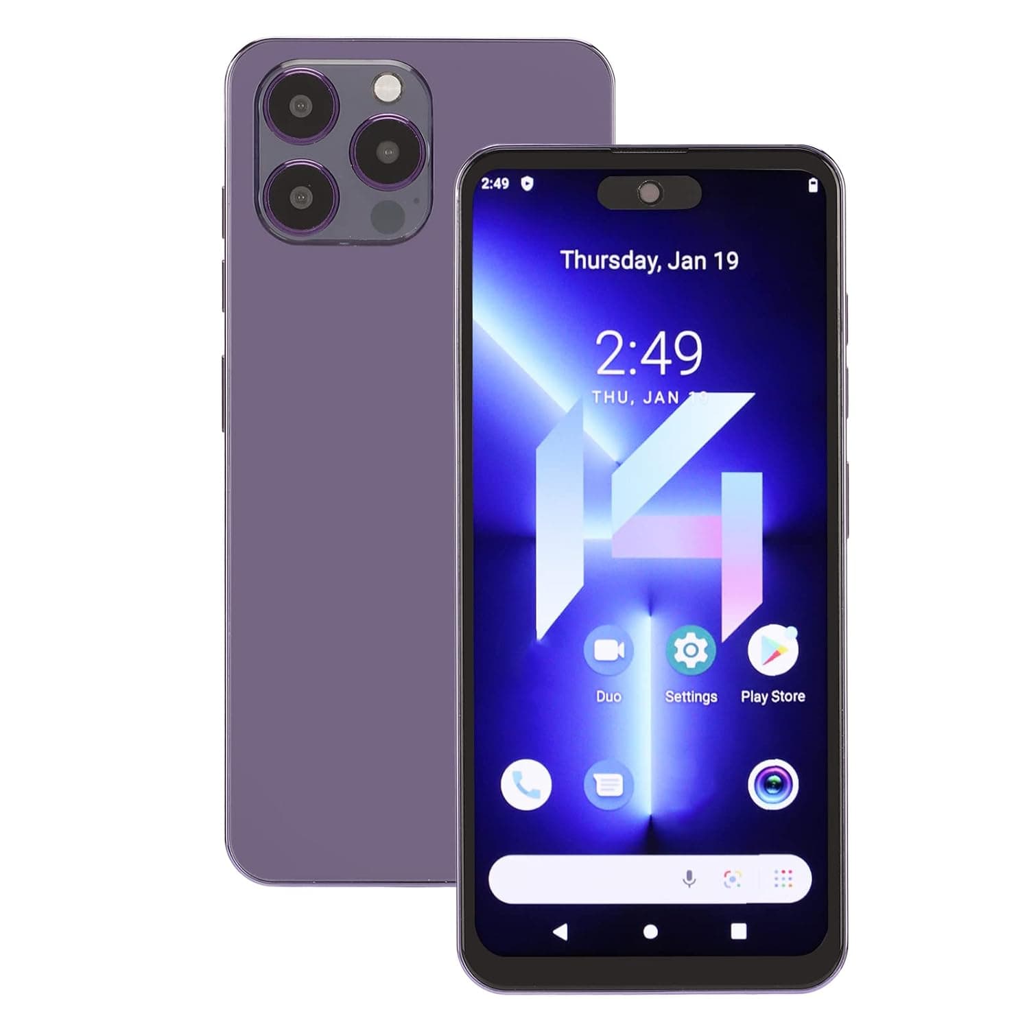 6.7in Phones, Smart Mobile Phone, HD Capsule Screen 4G Unlocked Dual Card Dual Standby Cell Phone with 4GB RAM 128GB ROM 4000mAh Front 8MP Rear 16MP