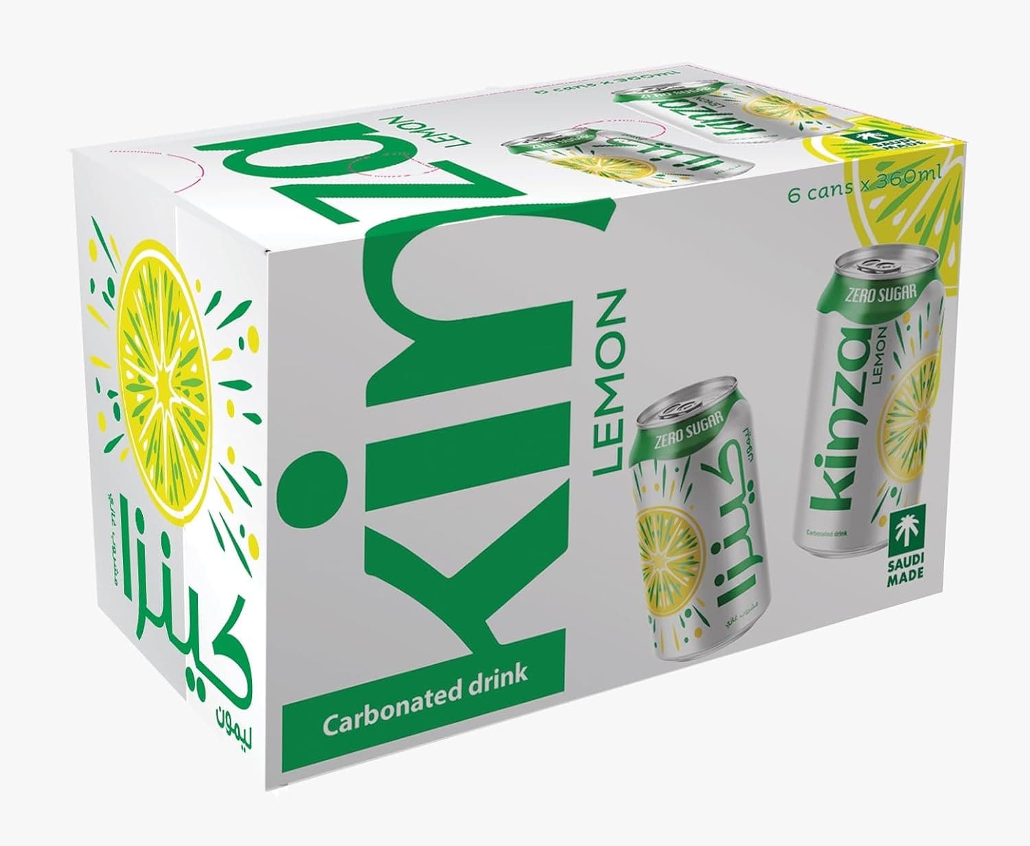 Kinza Lemon Carbonated Soft Drinks 6 x 360 ml