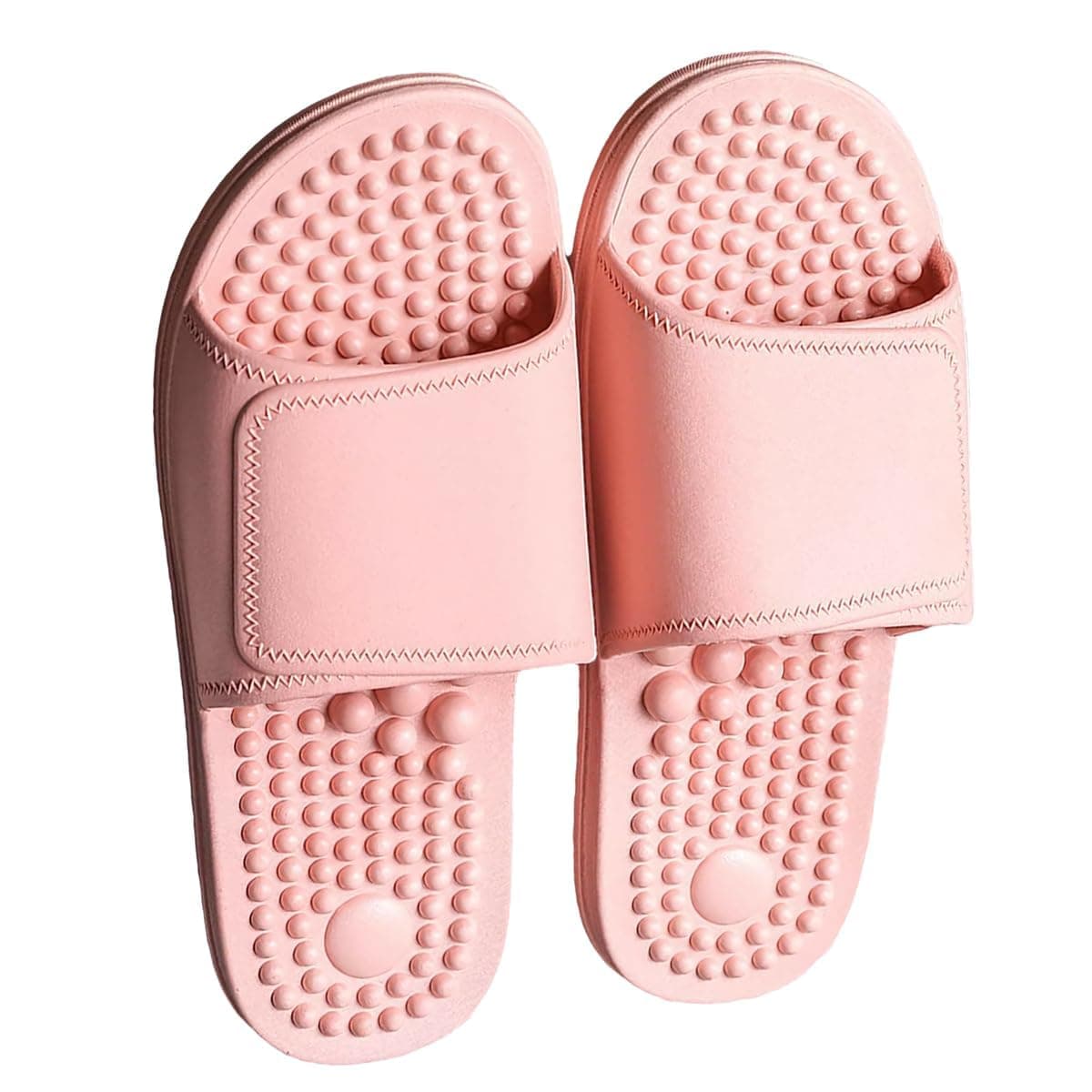 Health Foot Massage Slippers Acupressure Point Care Magnet Therapy Promoting Blood Circulation Myofascial Release Trigger Point Acupuncture Relaxation Gifts for Parents (Pink, 9.25-9.64In)