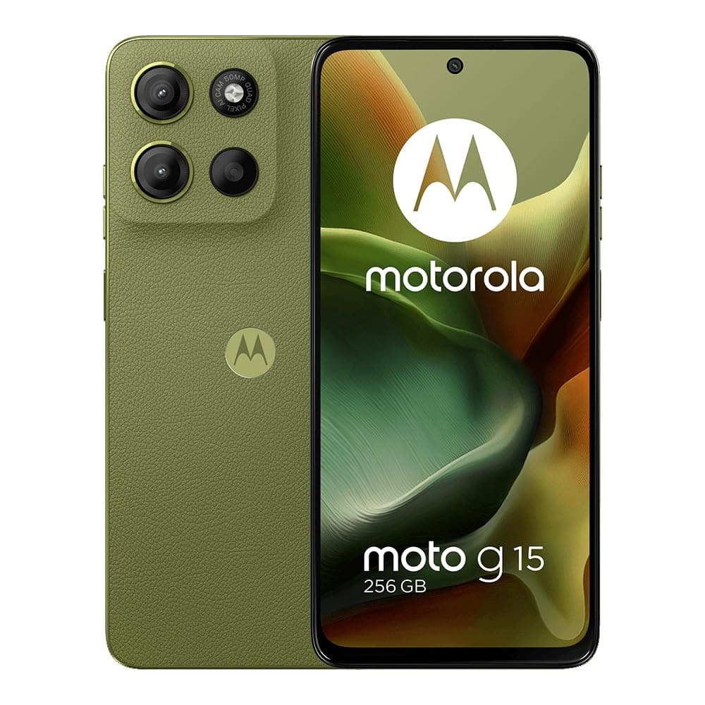 Motorola Moto G15 4G LTE (XT2521-2) 4+256GB Dual Sim | GSM Unlocked | International Model | for T-Mobile, Metro PCS, Mint & Tello - (Gray)