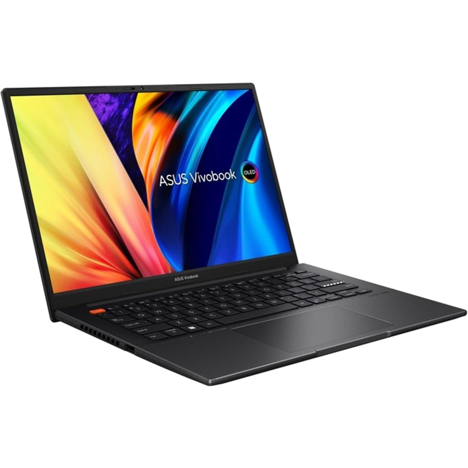 ASUS VivoBook S 14 OLED Slim Laptop, 14” 2.8K 16:10 Display, Intel Evo Platform, Intel Core i7-12700H CPU, 16GB RAM, 512GB SSD, Windows 11 Home, Indie Black, K3402ZA-DB74