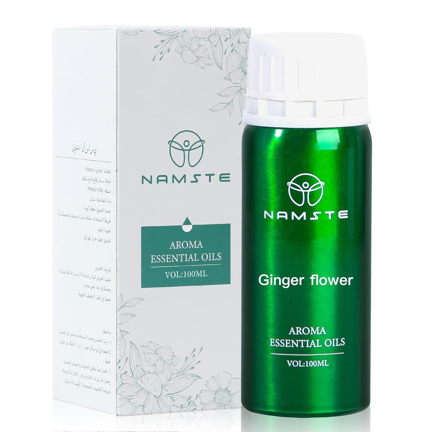 NAMSTE 3.38 Fl. Oz Ginger Flower Aroma Essential Oil - 100% Pure And Natural Essential Oils for Diffusers | Aromatherapy Oil for Relaxation, Sleep