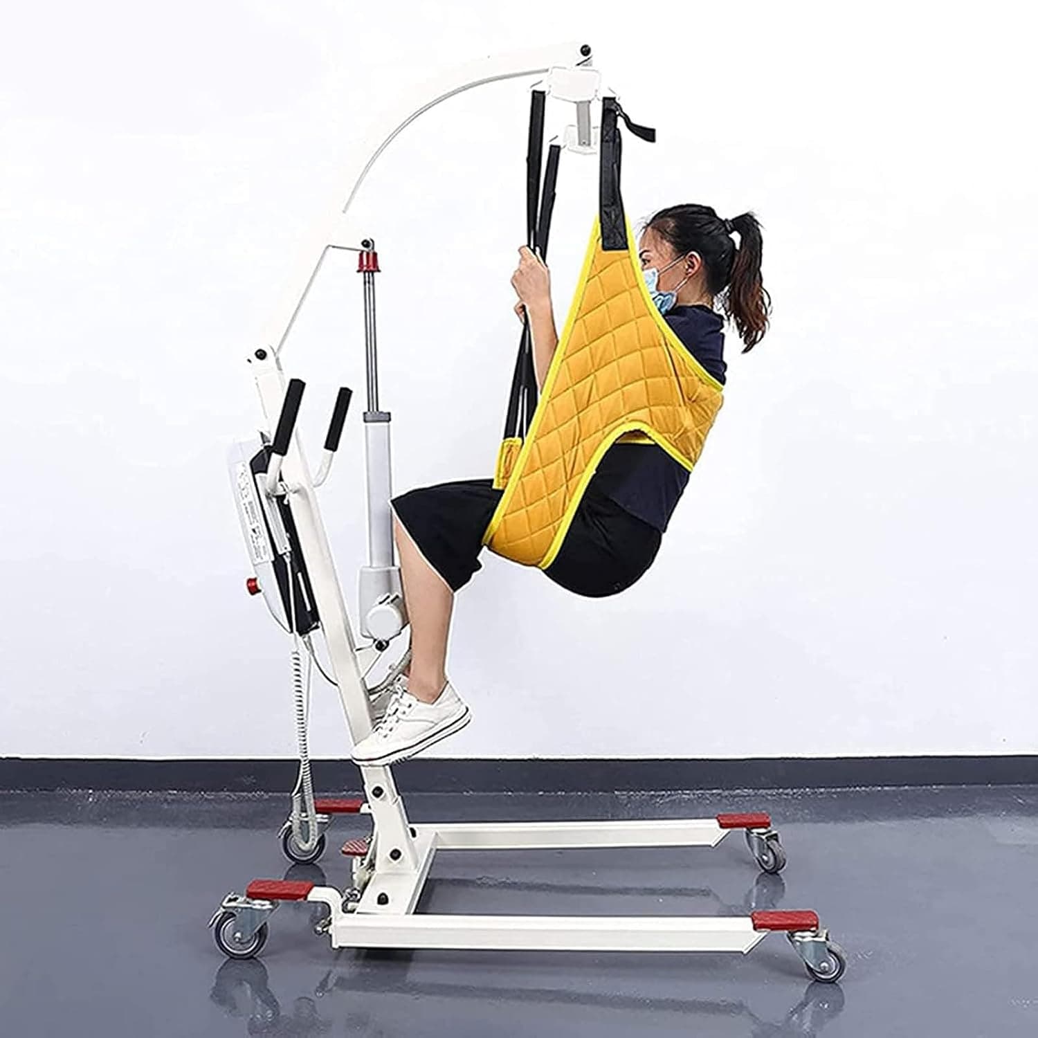 Full Body Patient Lift Sling, toileting sling for hoist, Split Legs with Commode Opening, for Elderly Handicap, Lifting Sling Medium Compatible with Various of Lifts