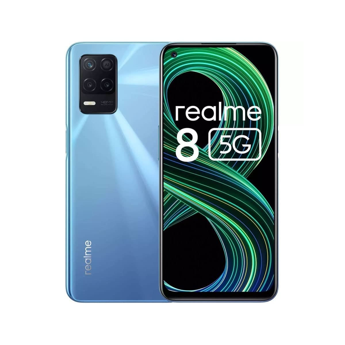 Realme 8 5G Dual-SIM 128GB ROM + 6GB RAM (GSM Only | No CDMA) Factory Unlocked 5G Smartphone - Supersonic Blue - International Version