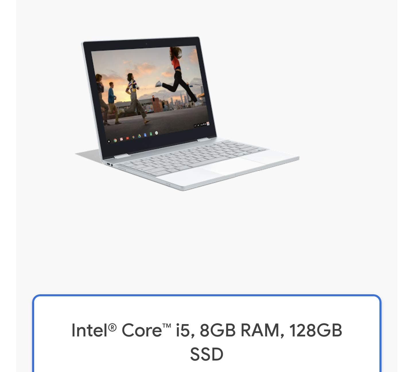 Google Pixelbook (128GB SSD, 8GB RAM, UK QWERTY Keyboard, Intel Core i5, Chrome OS) 12.3" inch Touchscreen Wi-Fi Laptop (Silver) - International Version