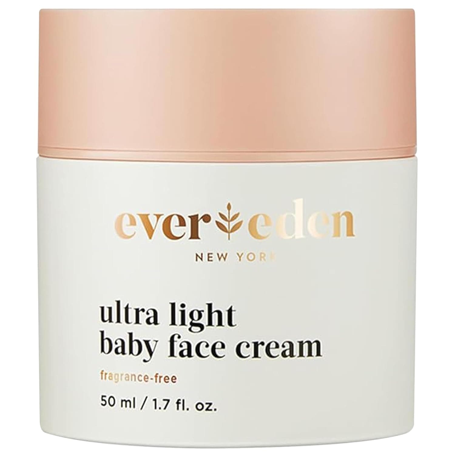 Evereden Ultra Light Baby Face Cream, 1.7 oz | Clean and Natural Baby Care | Non-toxic and Fragrance Free Baby Moisturizer | Plant-based and Organic Ingredients
