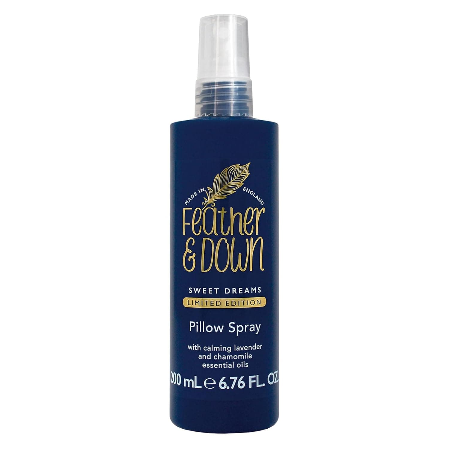 Feather & Down Sweet Dreams Limited Edition Pillow Spray (200ml) - with Calming Lavender & Chamomile Essential Oils. Encourages Calm, Tranquillity & a Restful Night's Sleep. Cruelty Free.
