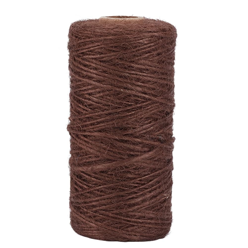 100M/328 Feet 1mm Jute Twine String Thin Hemp Cord Camel Macrame Thin Natural Jute Hanging Handmade Wrapping Garden Roll Rope Thread for Gardening Home Gift Packing Wrapping Craft Decoration
