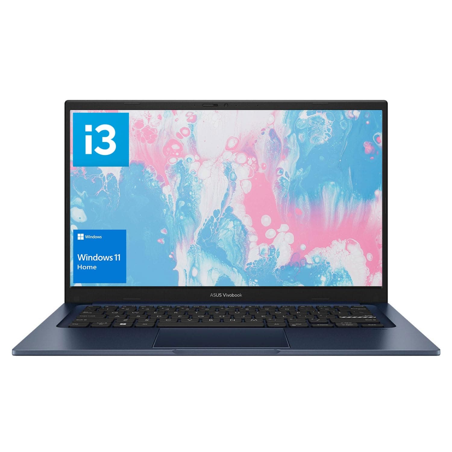 ASUS Daily Vivobook Laptop, 14" FHD Display, Intel Core i3-1215U, 8GB RAM, 256GB SSD, Wi-Fi 6, HDMI, Webcam, Touchpad, Windows 11 Home, Blue