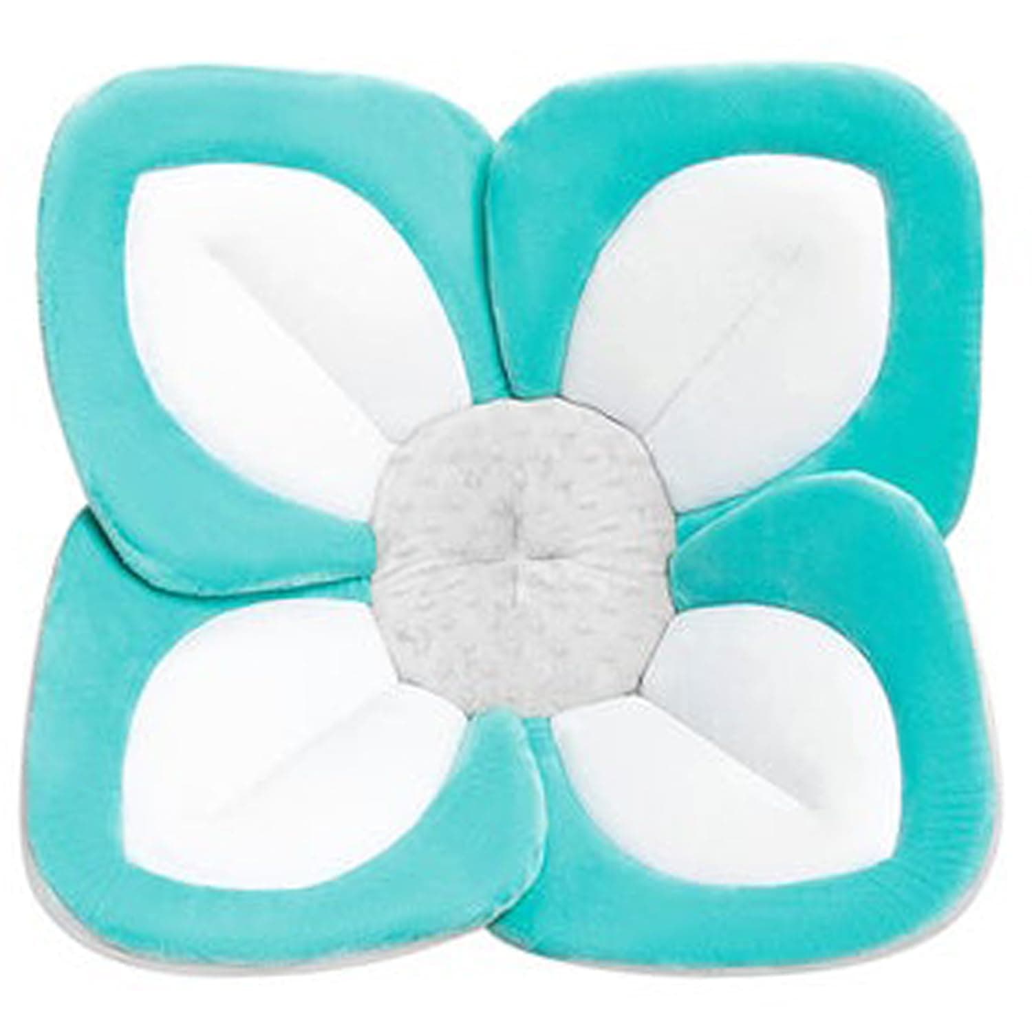 HALAMODO Newborn Baby Flower Anti-slip Sponge Bath Mat Blooming Cushions,Ultrasoft, Plush Sink Bathtub 80x80cm (Green)