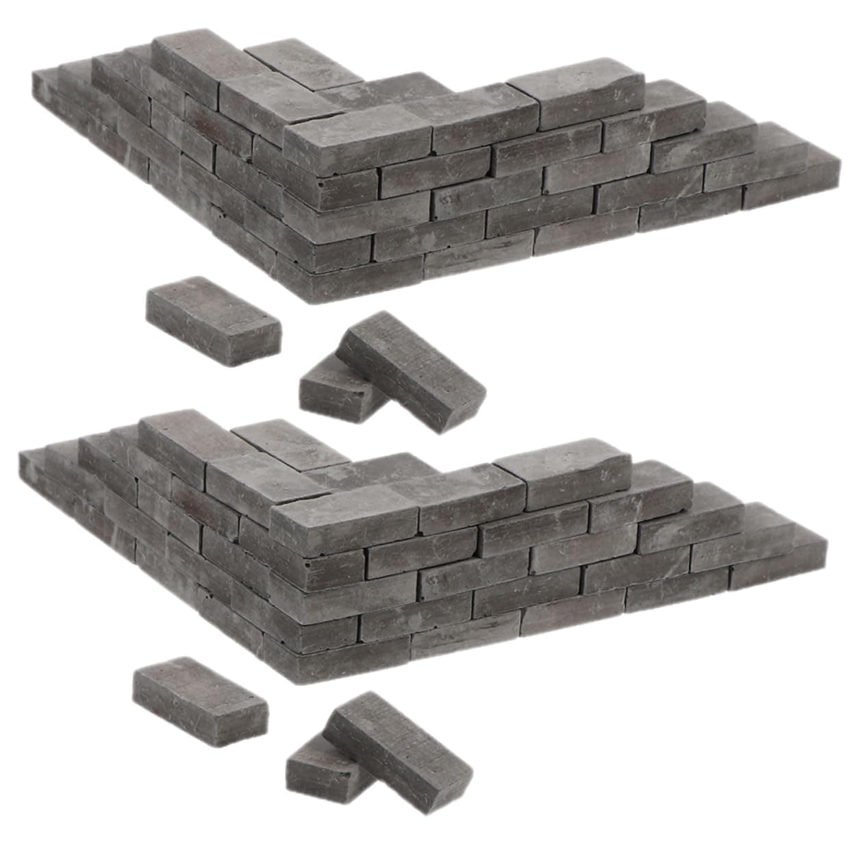 Excefore 100pcs Miniature Red Clay Bricks for Dollhouses - Small Building Blocks for DIY Dollhouse Construction, Ornamental Chimney and Brick Wall Models, Perfect for Micro Landscape