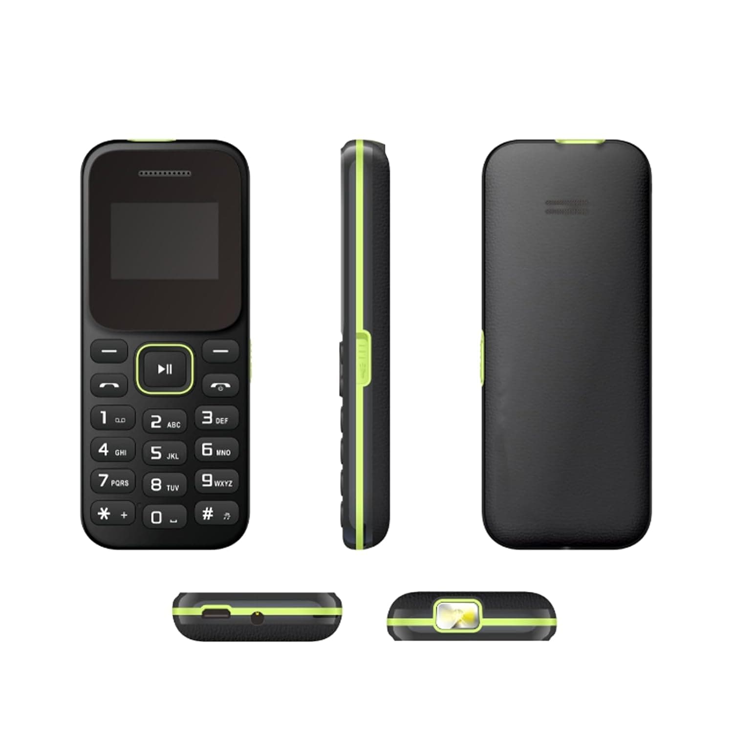 Basic Cell Phone for the Elderly, Unlocked 2G Mobile Phone with Big Buttons, Backup Dumb Phone with GSM Standard, Supports Dual SIM + SD Card,No Internet,Black