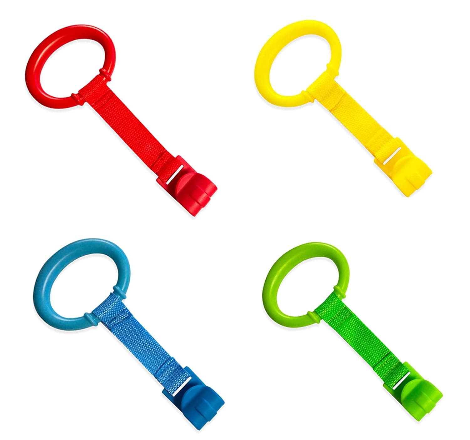 Baby Pull-up Rings for Playpen, Baby Pull to Stand, Enhances Arm Strength & Balance, Fits 0.5-0.7 Inch Enclosure