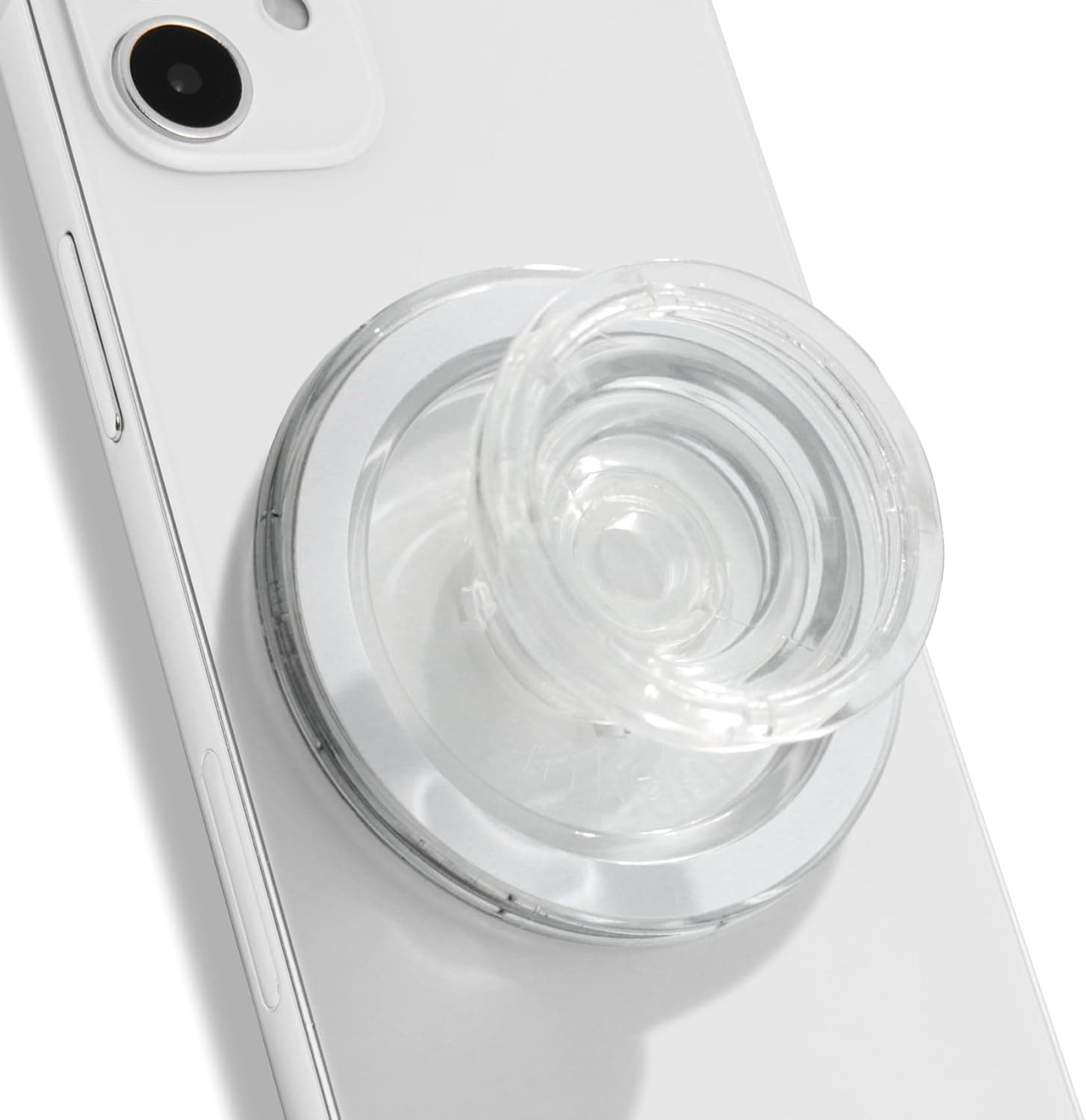 مقبض جوال مغناطيسي من الميكاكوز، متوافق مع ماج سيف الاصلي الشفاف القابل للطي، حامل جوال للهواتف الذكية والتابلت وملحقات الموبايل (شفاف)