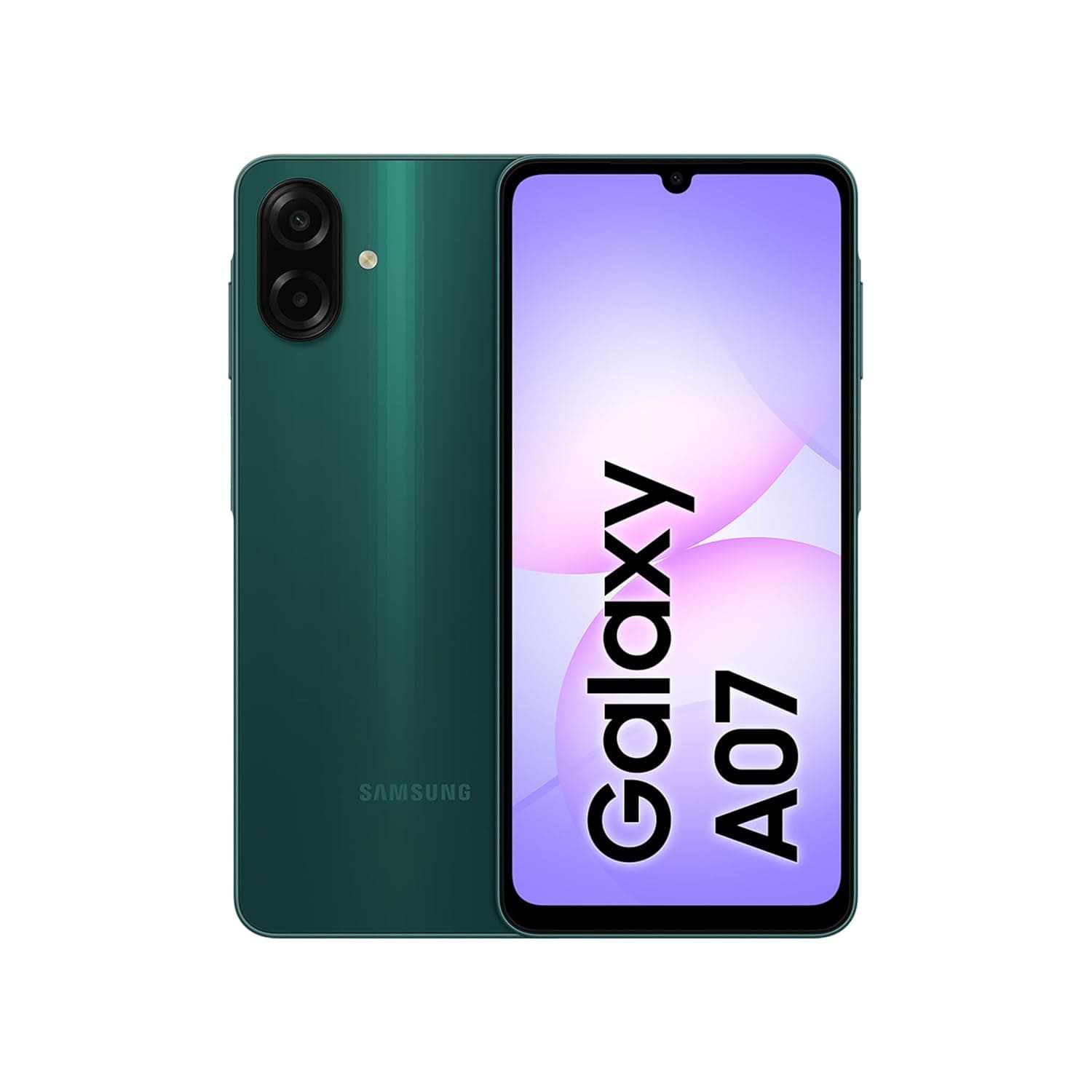 Samsung Galaxy A07 LTE, Android Smartphone, 128GB Storage, 4GB RAM, Green, 6x OS Upgrades, Large Display, 6nm Processor, Travel Adaptor Included (KSA Version)