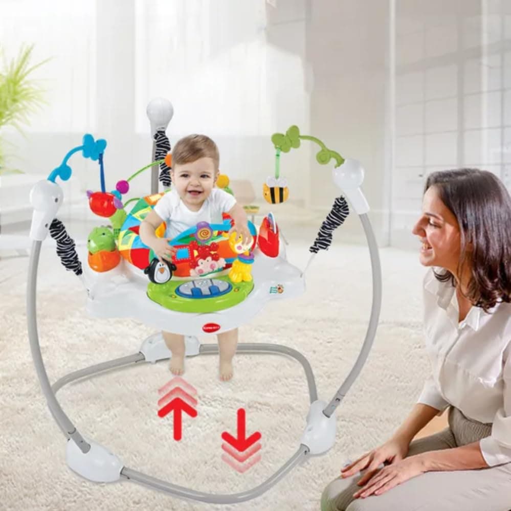 Baby Jumping and Bouncy Toy, Play Center with Removable Toys, Infant Activity Center with Music, Lights and Sounds